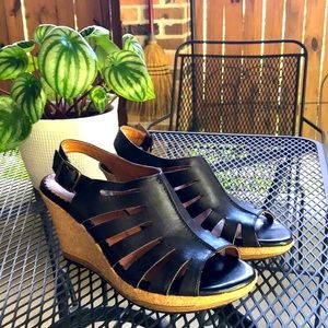 Clarks Indigo Leather Wedge